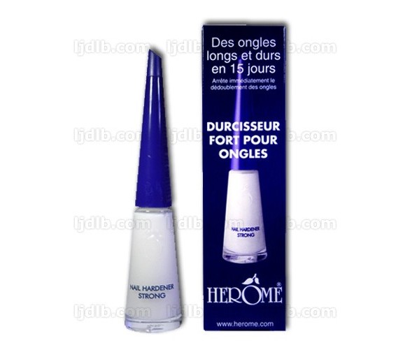 Durcisseur Fort (boîte bleue) pour Ongles Herôme - Le produit phare de la gamme ! - Flacon 10ml